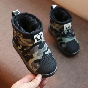 Kids Plush Warm Ankle Martin Boots  Girls Sport Shoes