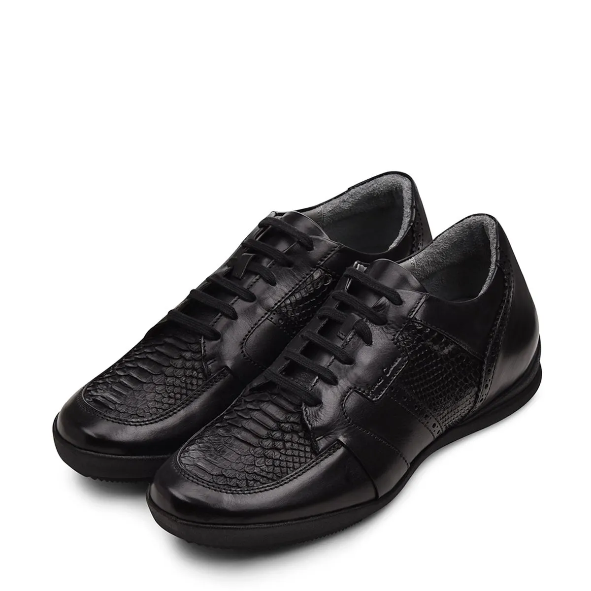 L26PBTS - Cuadra black casual fashion python sneakers for men