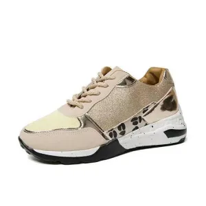 Lace-Up Wedge Sneakers - Women’s Casual Walking Shoes