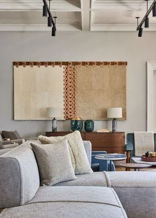 Laced Shearling Pillow X by Moses Nadel