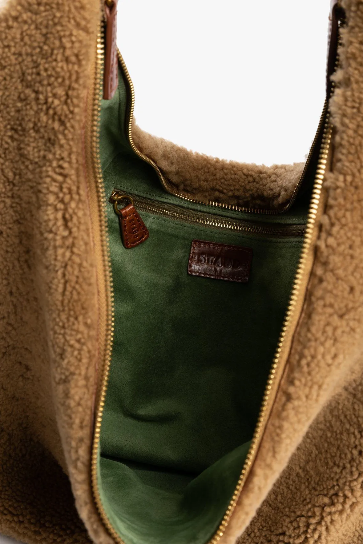 LARGE SASHA SHEARLING BAG | NATURAL TAN