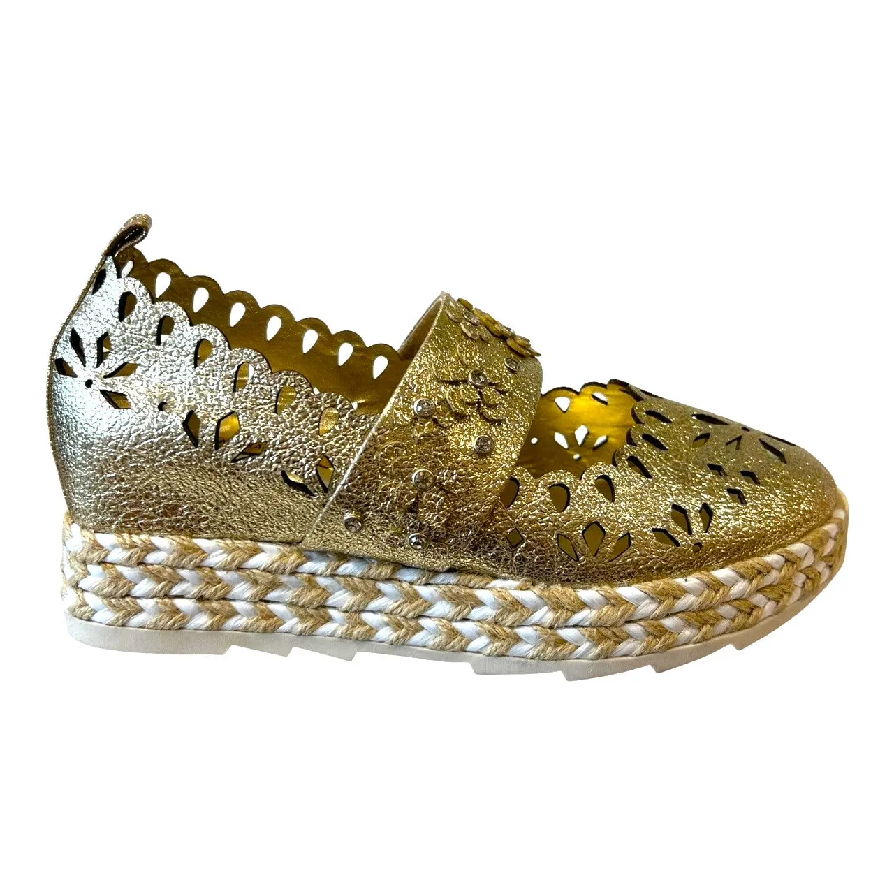 LB CC402C Champagne Espadrille Sandals
