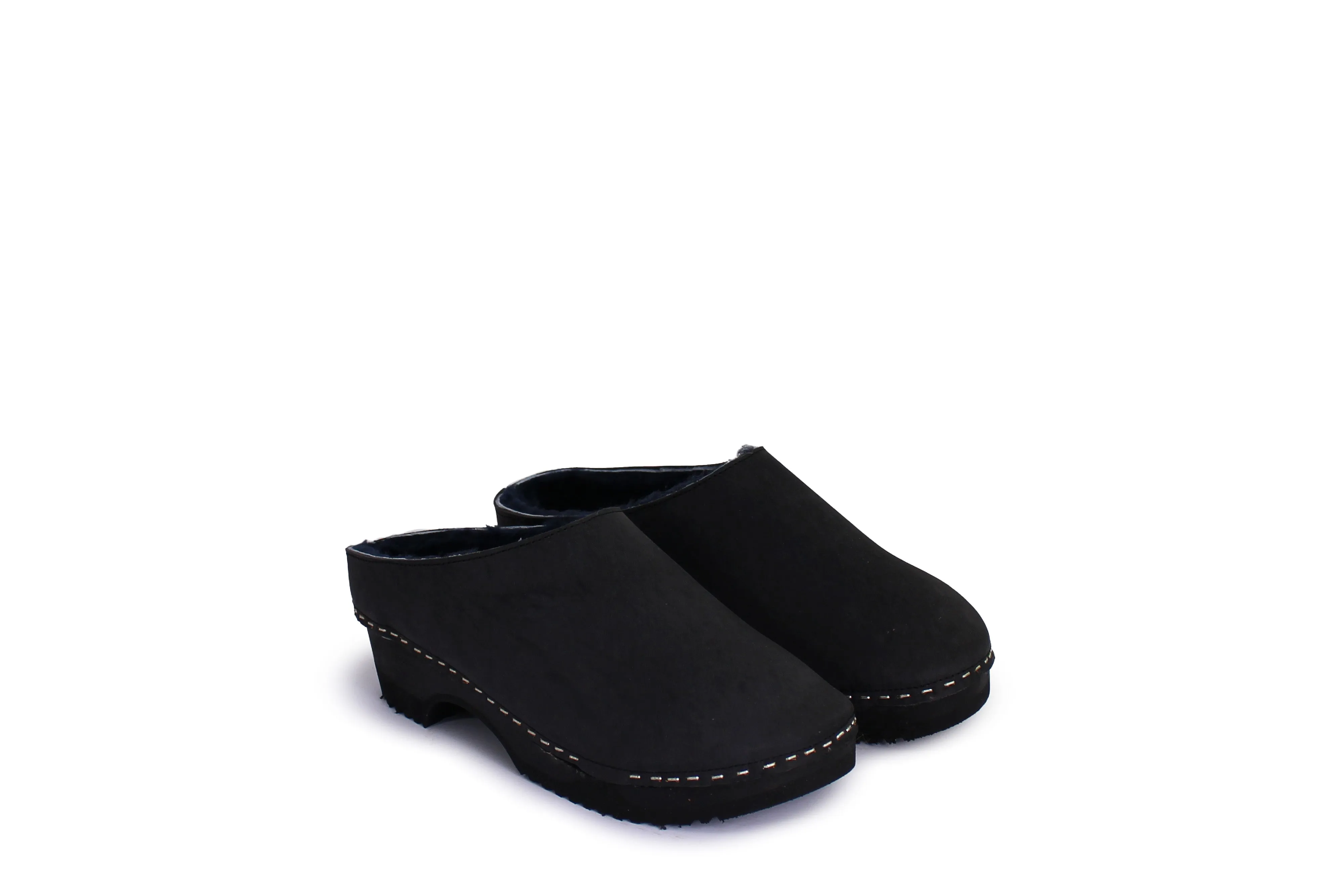 LEO Shearling   Black Blue