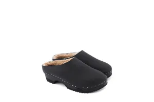 LEO Shearling   Black Camel