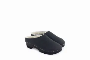 LEO Shearling   Black Off-white