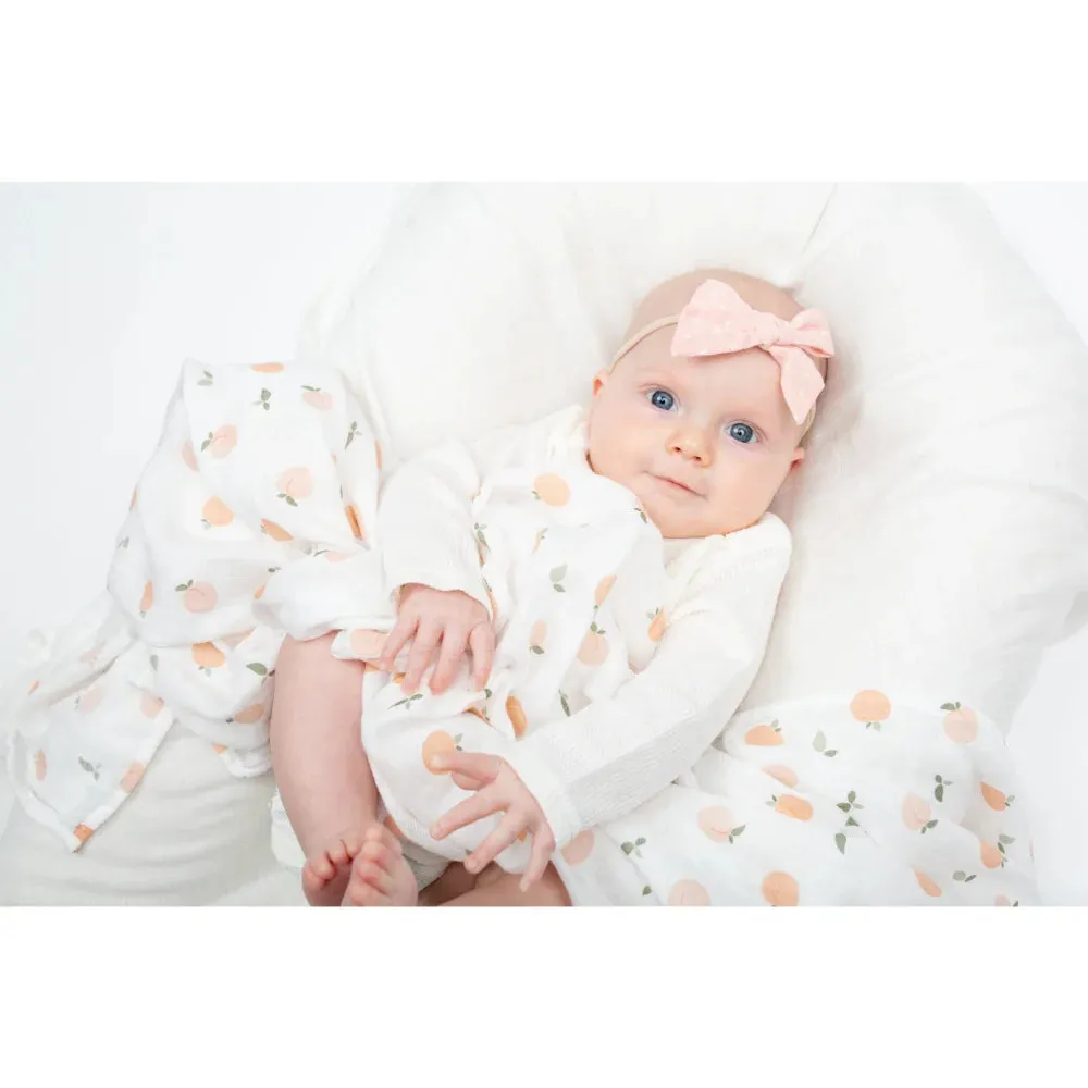 Lulujo - Bamboo Hat and Swaddle Blanket - Peaches