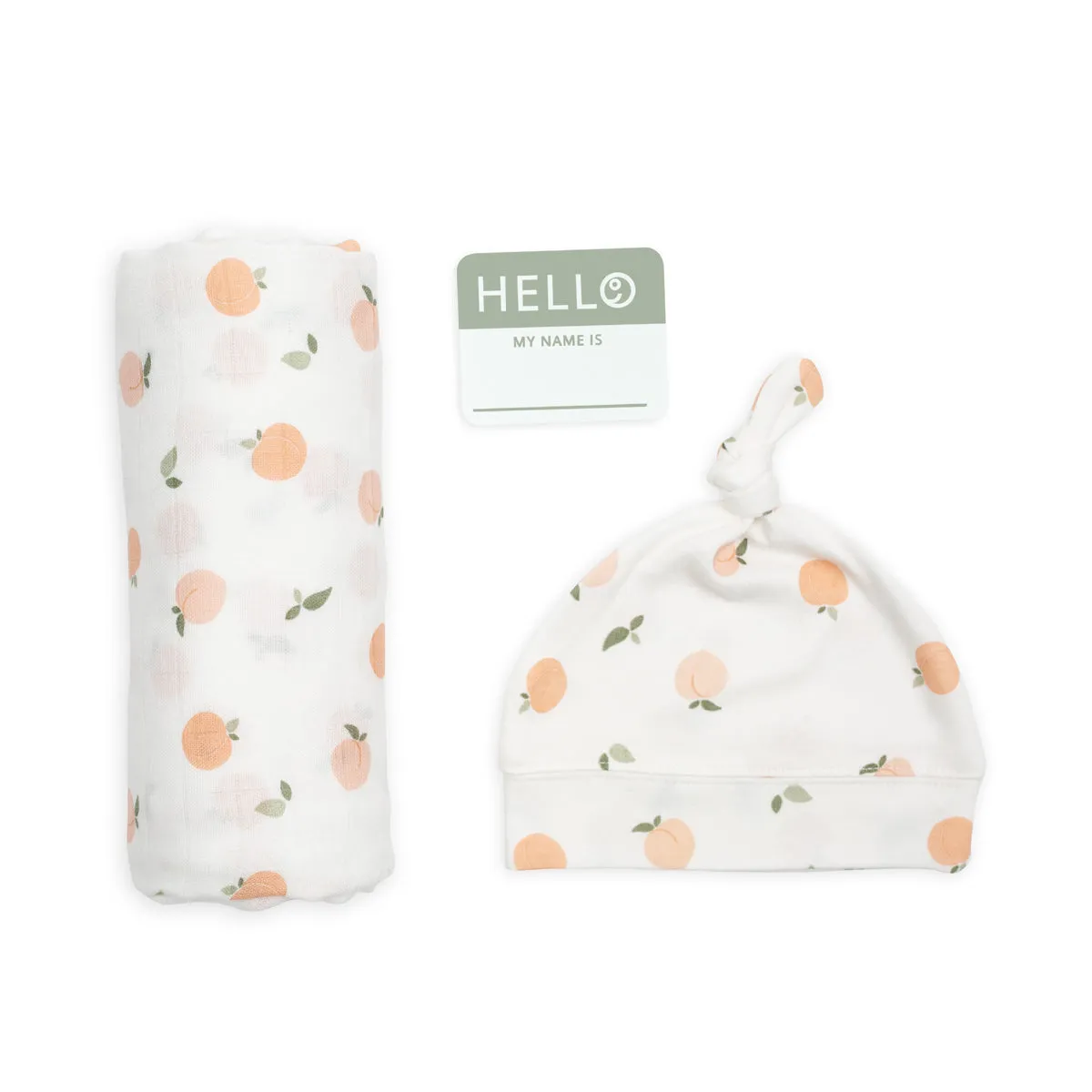 Lulujo - Bamboo Hat and Swaddle Blanket - Peaches