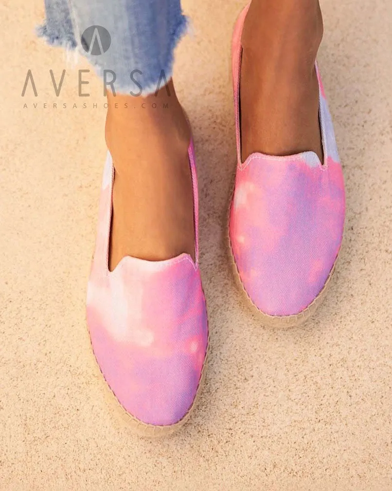 Manebì Espadrilles dalt villa tie-dye peony