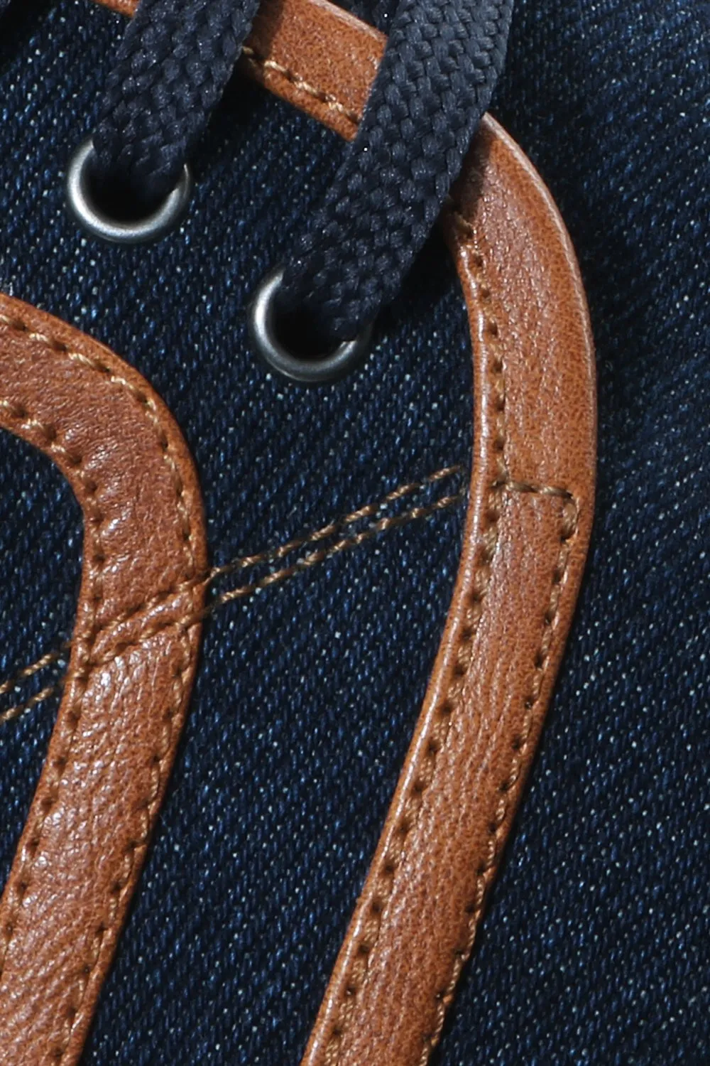 Mens Leather Detailed Denim Espadrilles