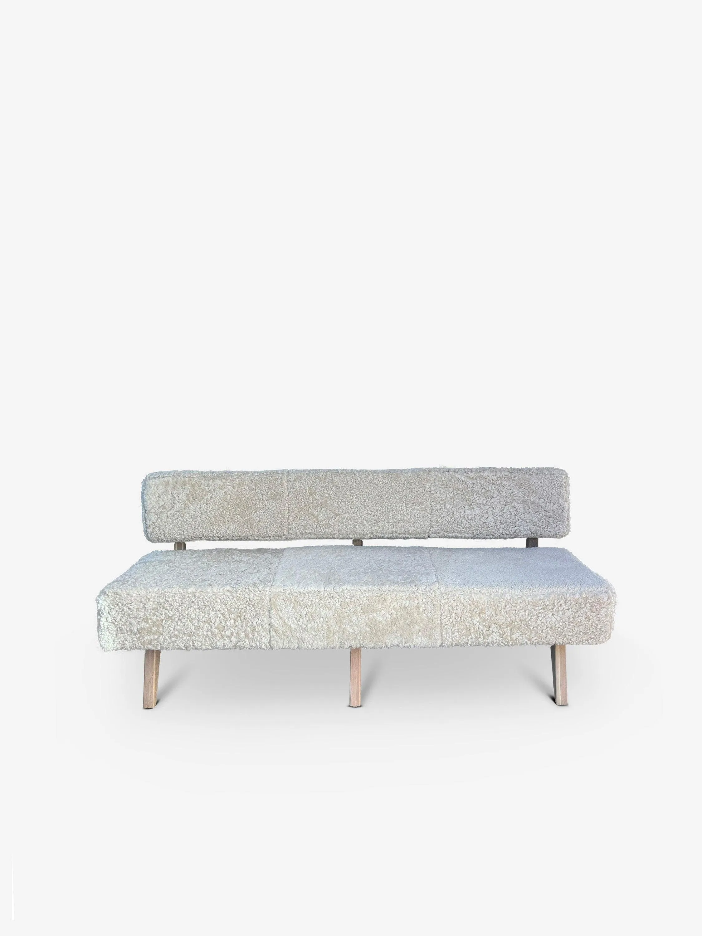 Metropole 6' Bench with Shearling by MONC XIII