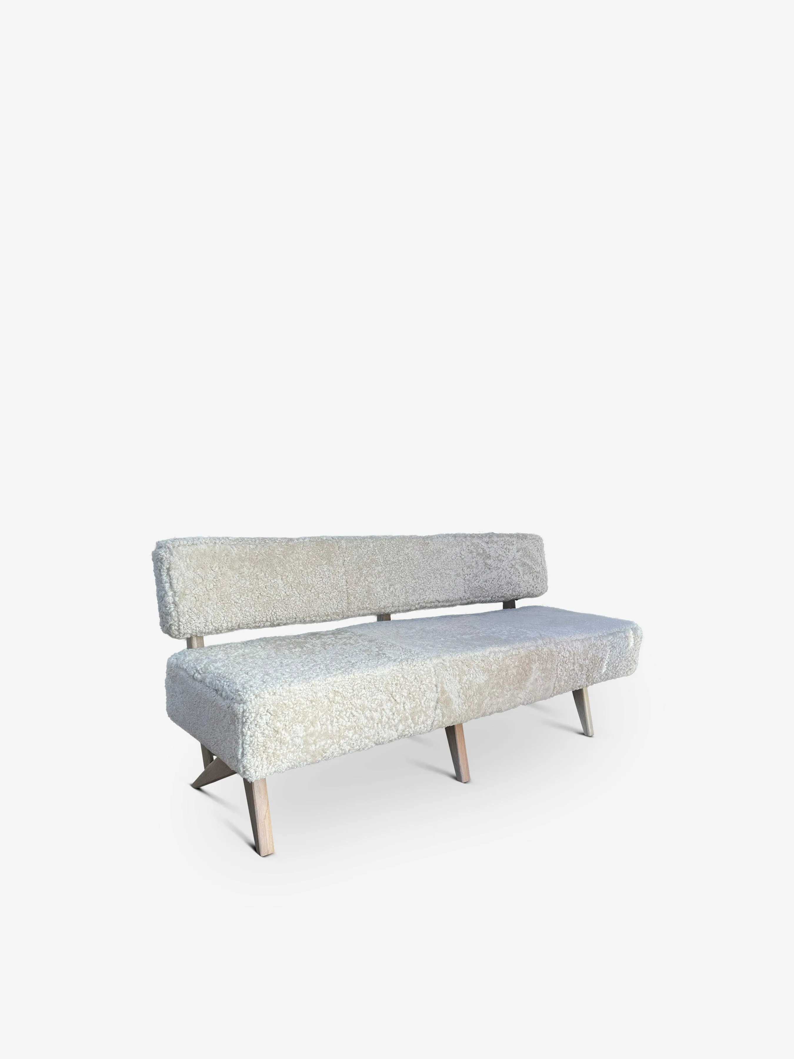 Metropole 6' Bench with Shearling by MONC XIII