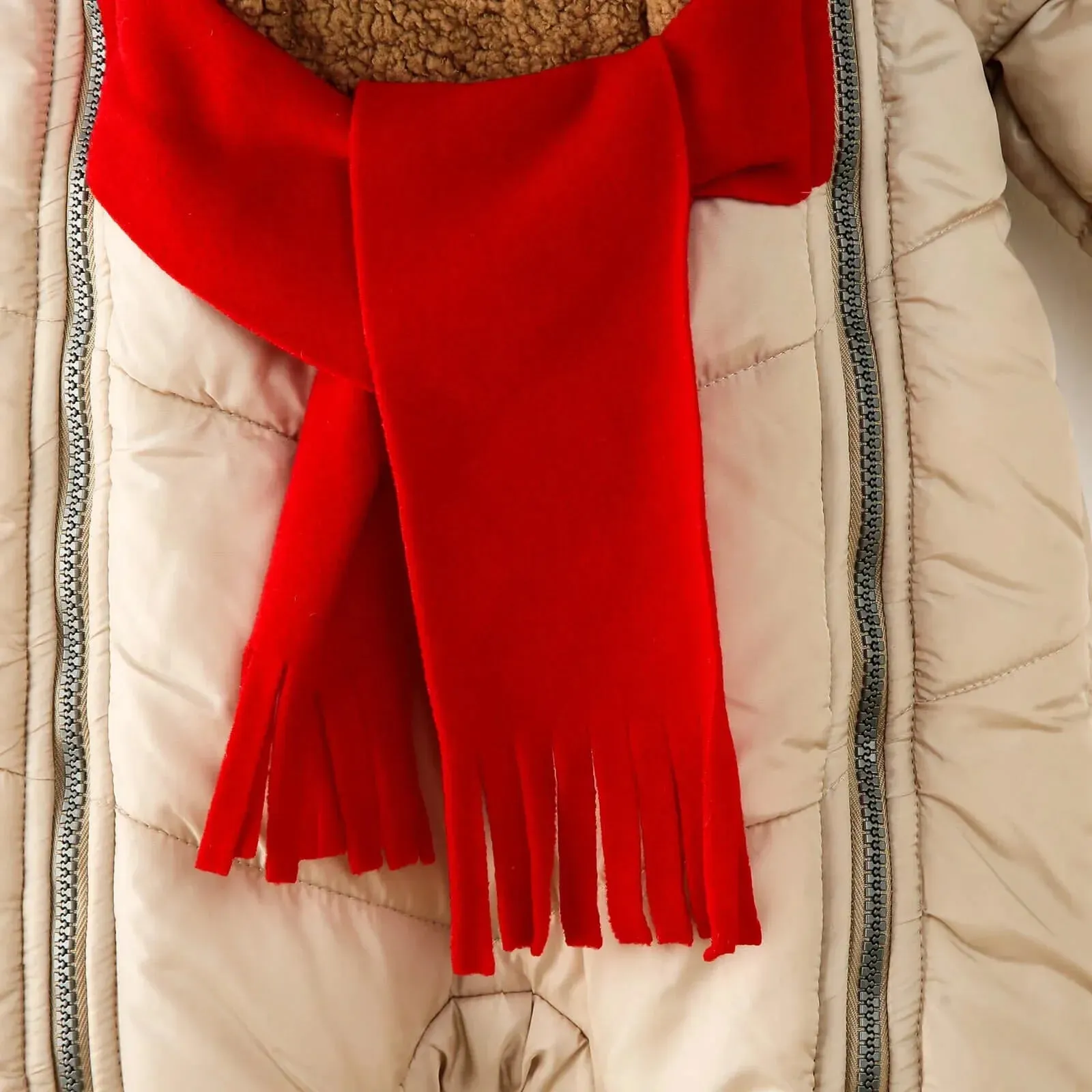Midimod Baby Boy Snowsuit with Double Zip - Beige