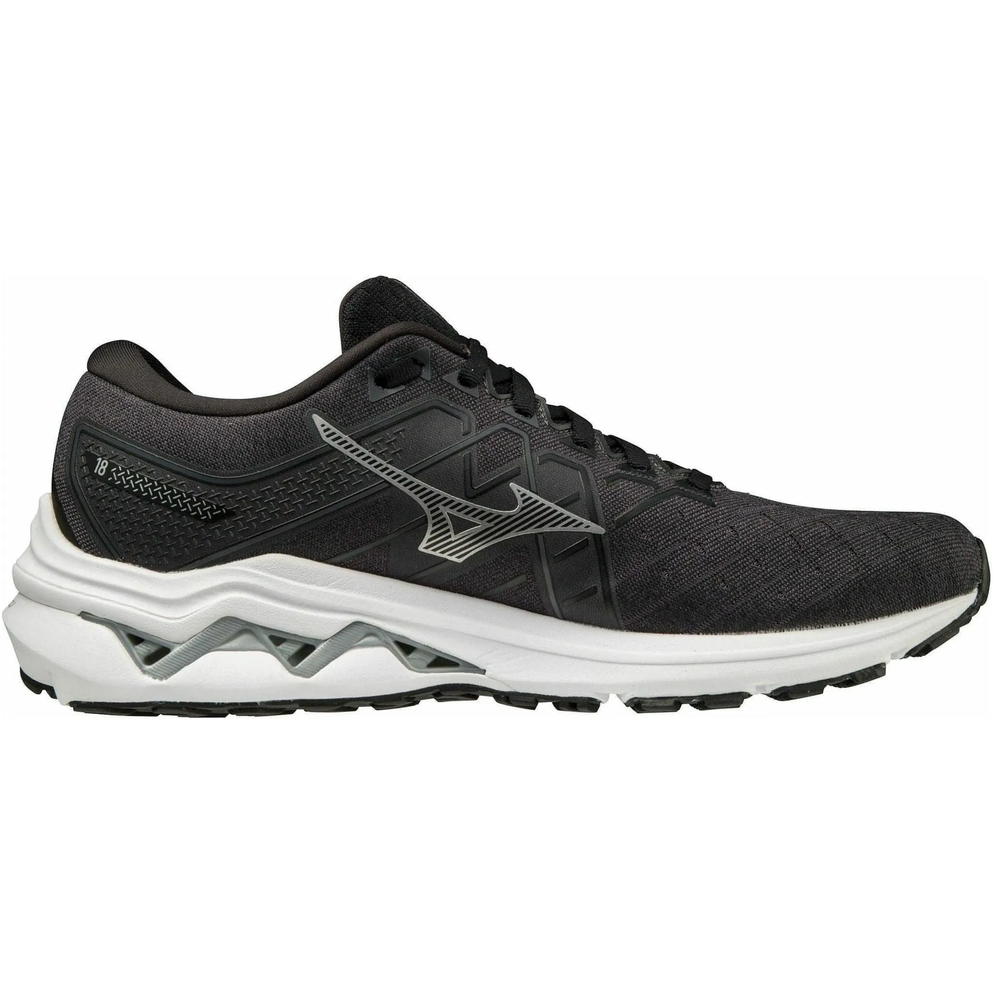 Mizuno Wave Inspire 18 WIDE FIT (2E) Mens Running Shoes - Black