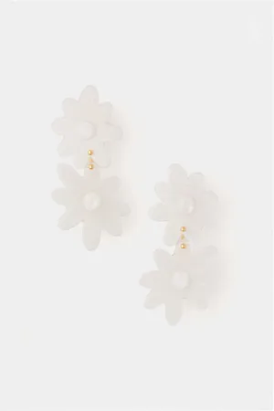 Mother of Pearl Daisy Earrings