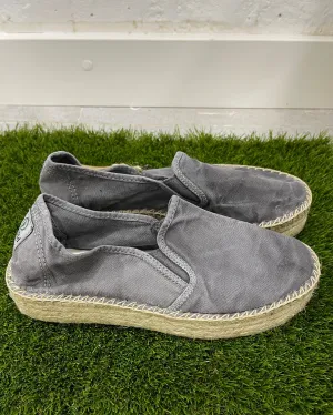 NATURAL WORLD ESPADRILLES WITH PLATFORM Grey