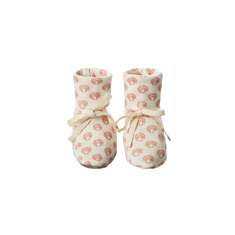 Nature Baby - Cotton Booties - Scallop Shell