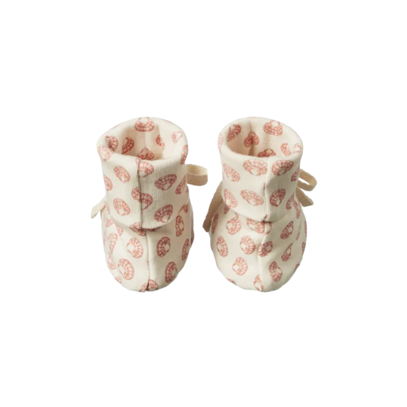 Nature Baby - Cotton Booties - Scallop Shell