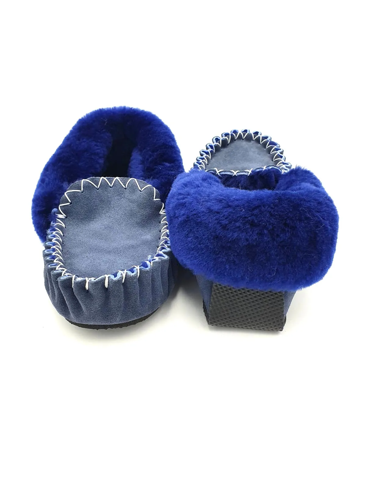 Navy Blue Moccasins