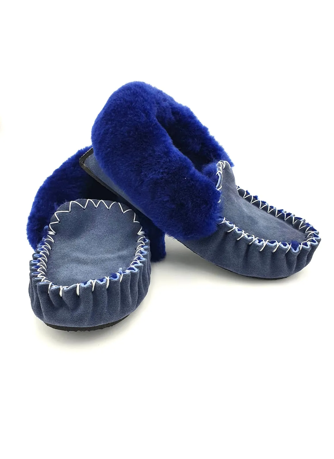 Navy Blue Moccasins