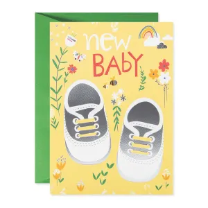 New Baby Booties Baby Card