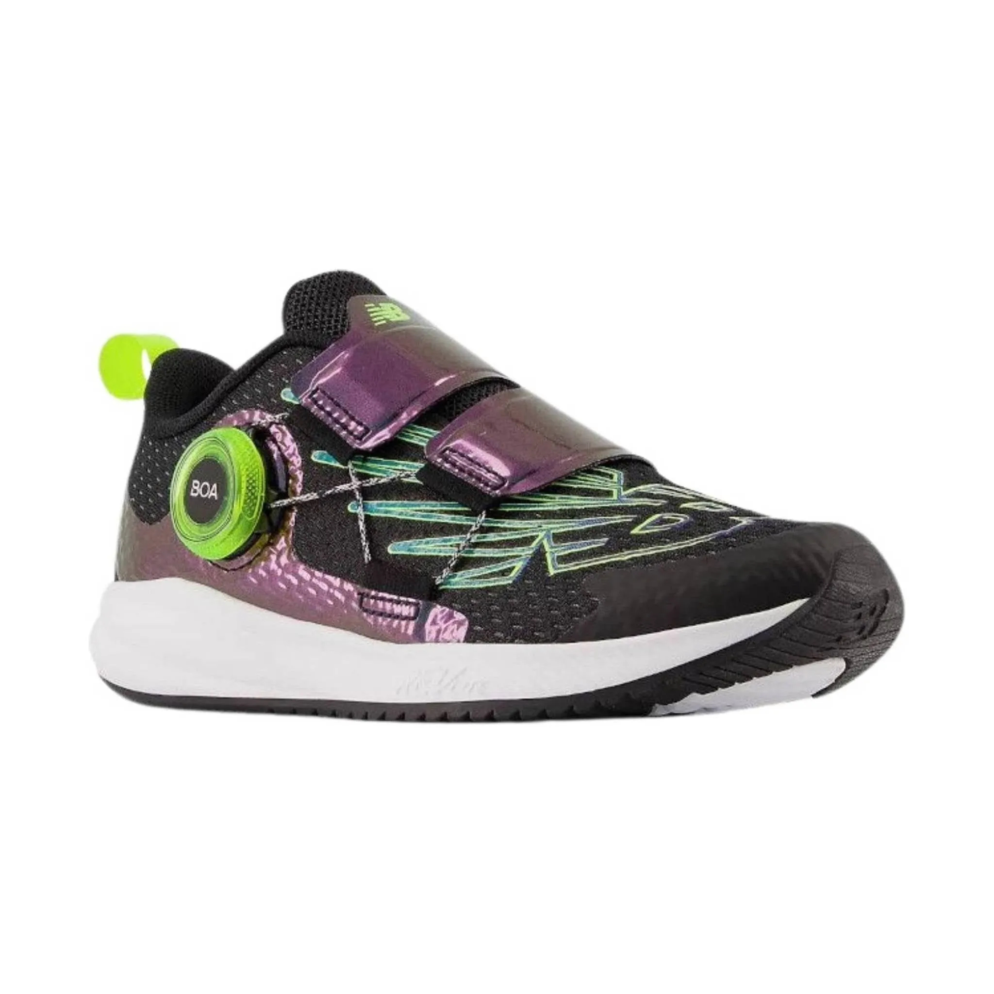 New Balance Kids' Fuel Core Reveal v3 BOA - Black/Electric Teal - ONLINE STORE CREDIT/EXCHANGE ONLY