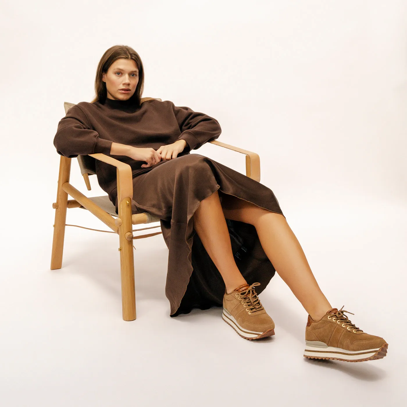 Nora III Suede Plateau - Latte