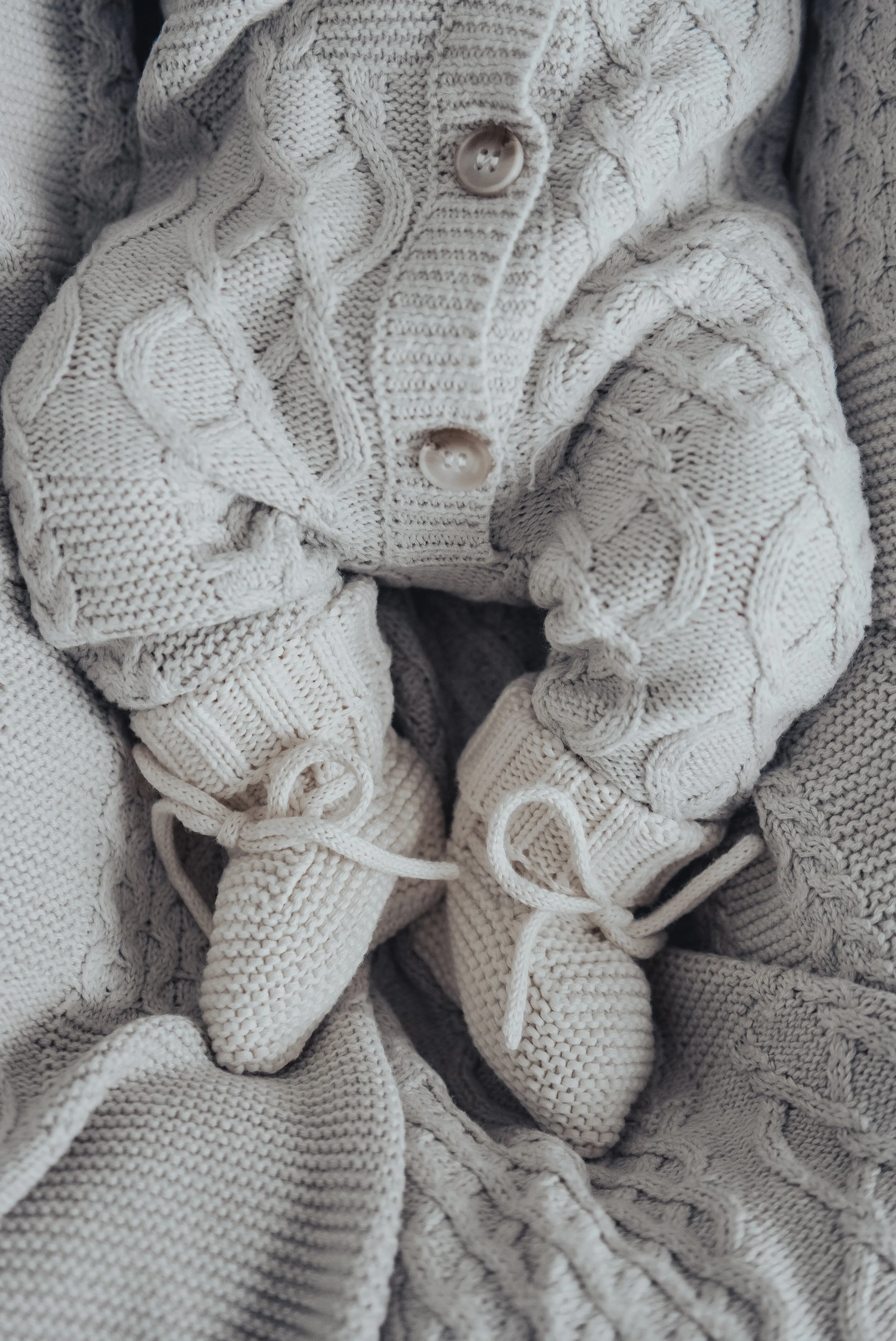 Organic Booties - Cream