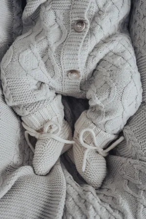 Organic Booties - Cream