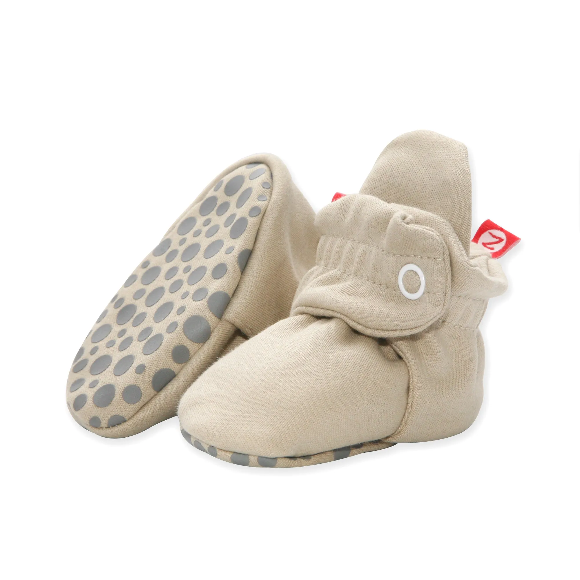Organic Cotton Gripper Baby Bootie 3 Pack - Olive/Cream/Khaki