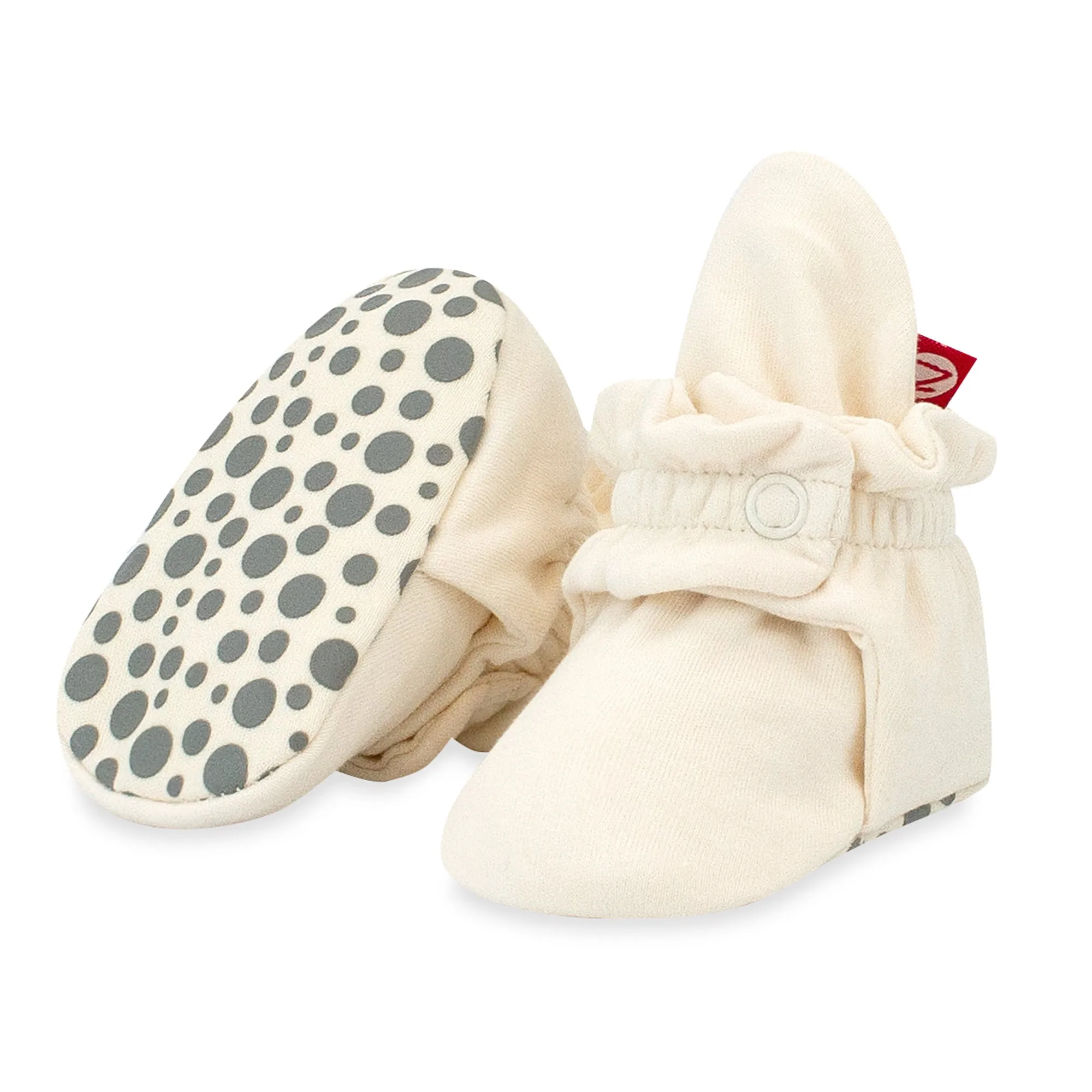 Organic Cotton Gripper Baby Bootie 3 Pack - Olive/Cream/Khaki
