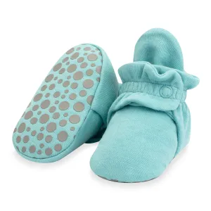 Organic Cotton Gripper Baby Bootie - Ocean