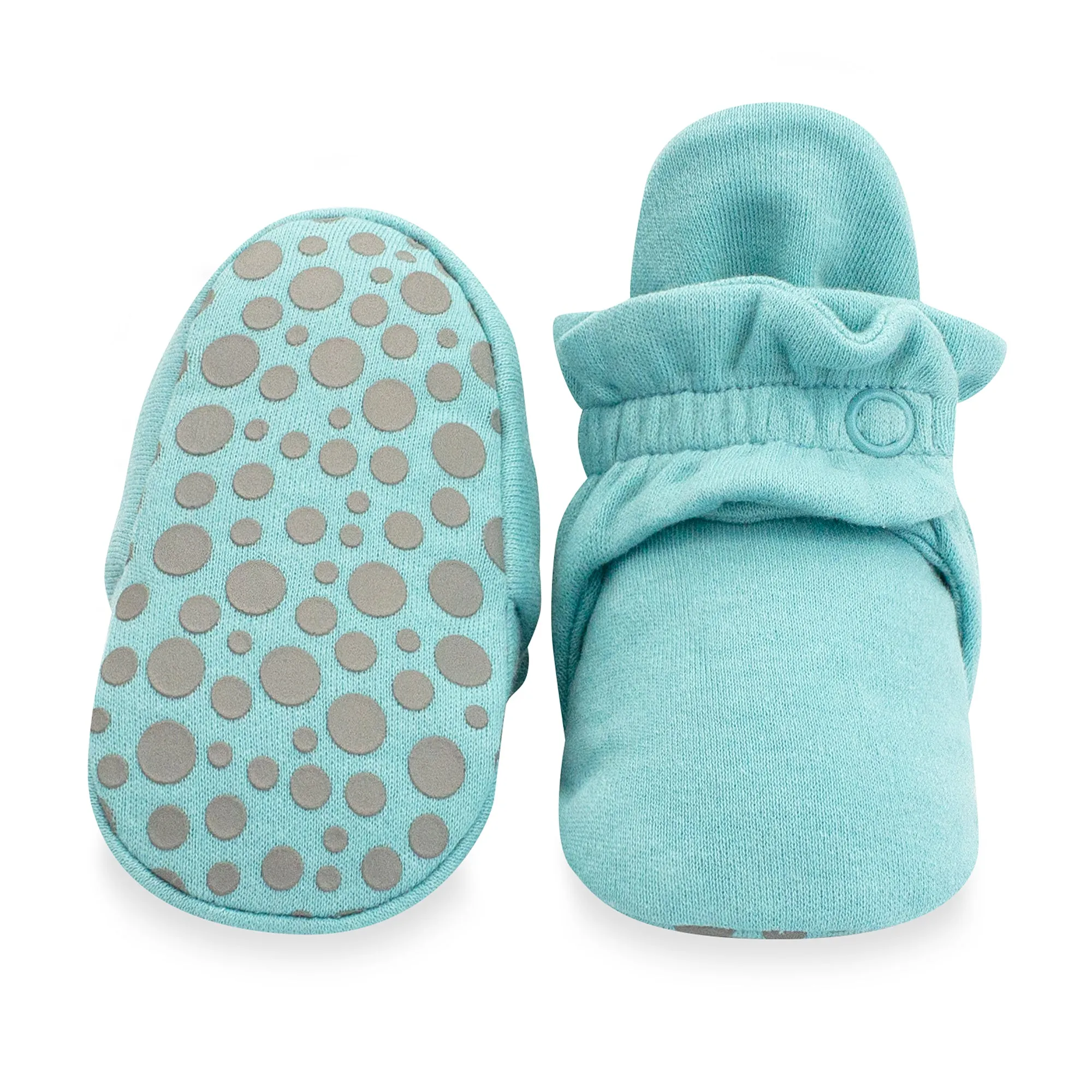 Organic Cotton Gripper Baby Bootie - Ocean