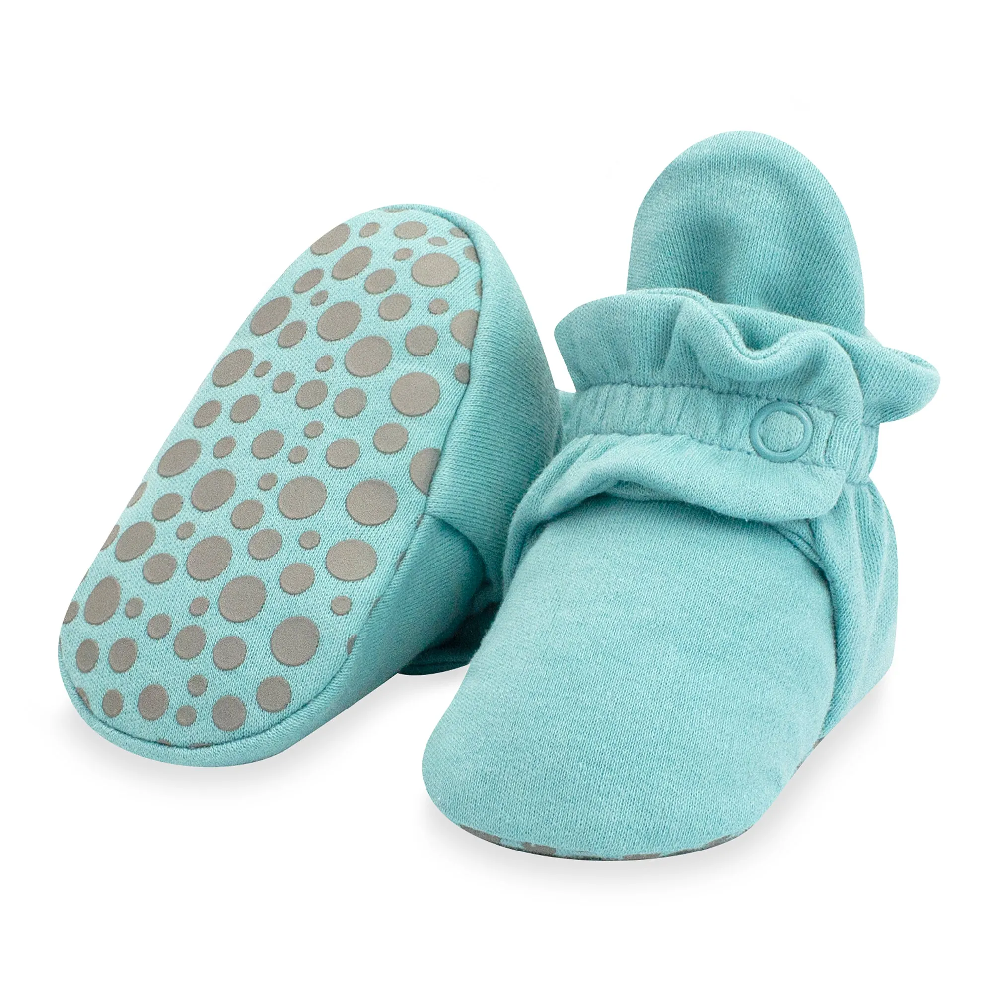 Organic Cotton Gripper Baby Bootie - Ocean