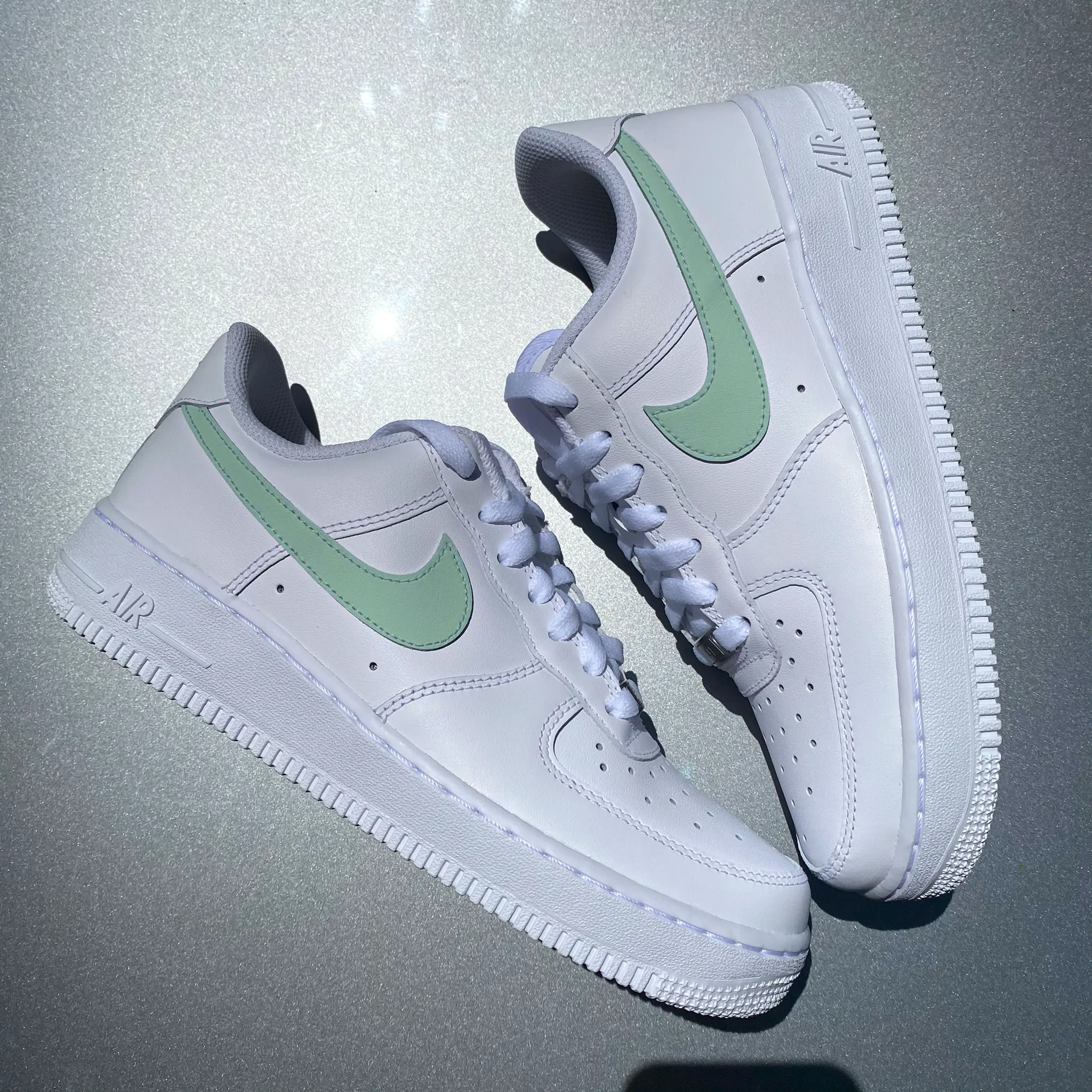 Pastel Green Tick AF1