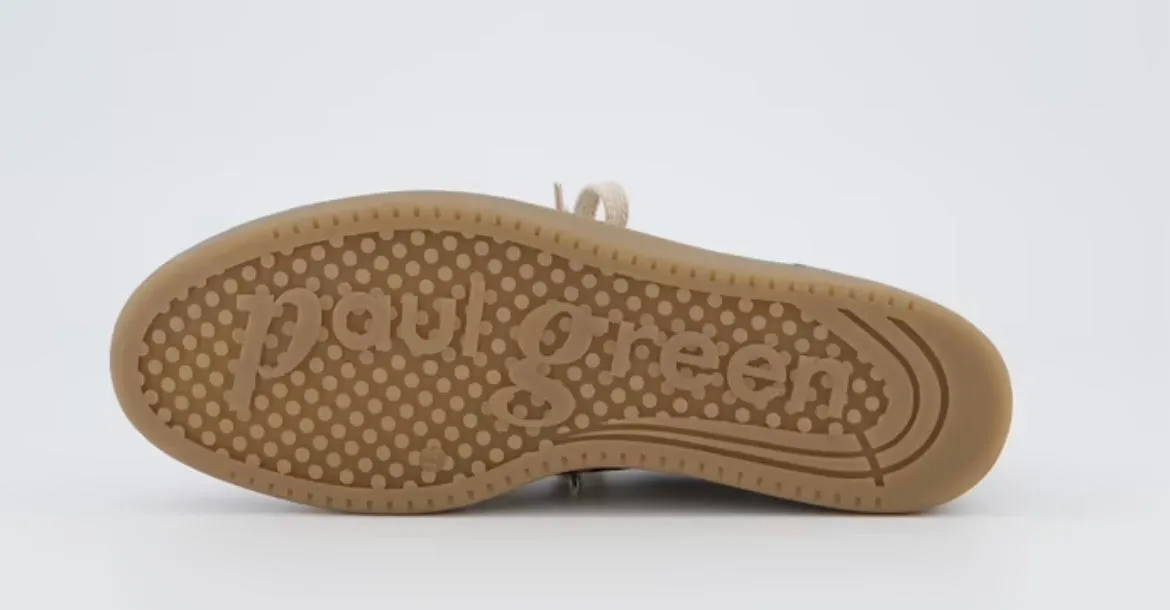 Paul Green leopard print leather and suede sneakers