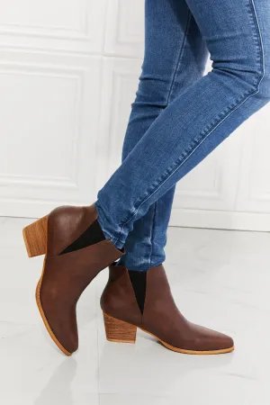 Pointed Toe Bootie in Chocolate
