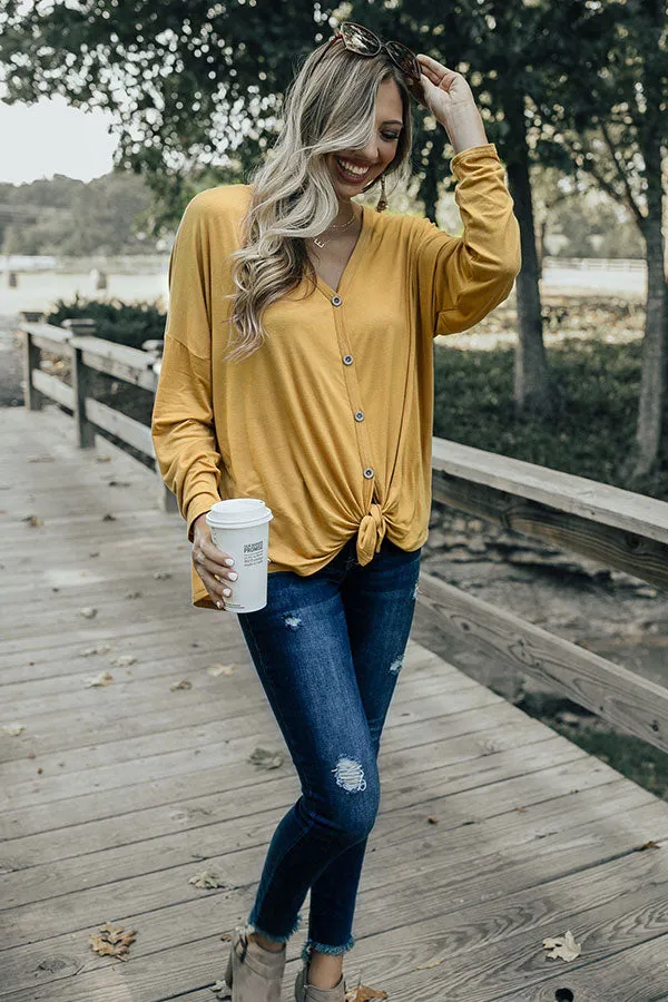 Positively Pretty Shift Top In Honey