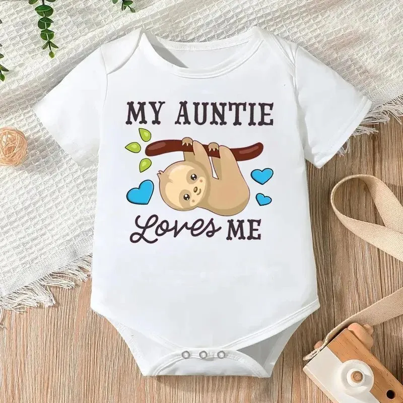 Printable Letters Baby Bodysuit |Cute Short Sleeve Romper for Newborns