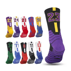 Professional Basketball Socks with Number