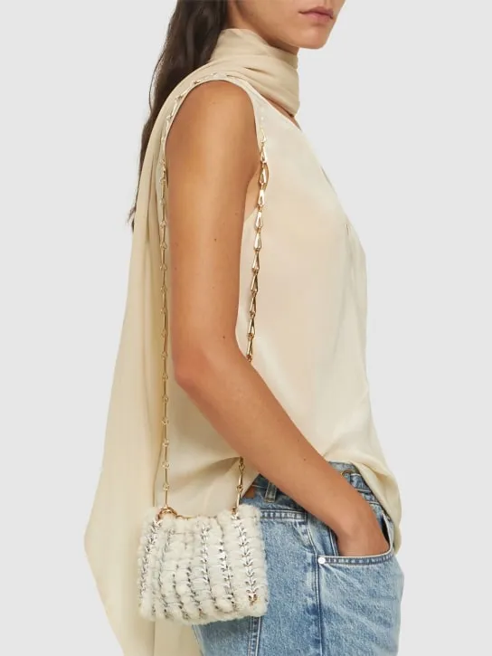 Rabanne   Sac à main shearling shoulder bag 