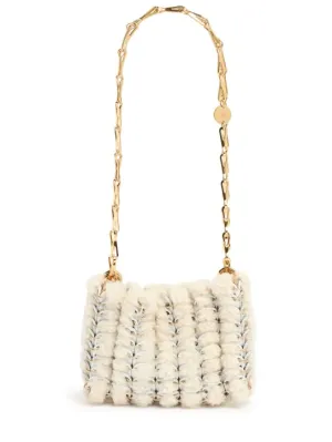 Rabanne   Sac à main shearling shoulder bag 