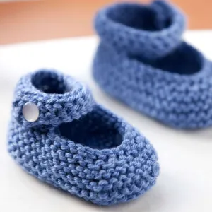 Red Heart Knit Baby Janes Booties