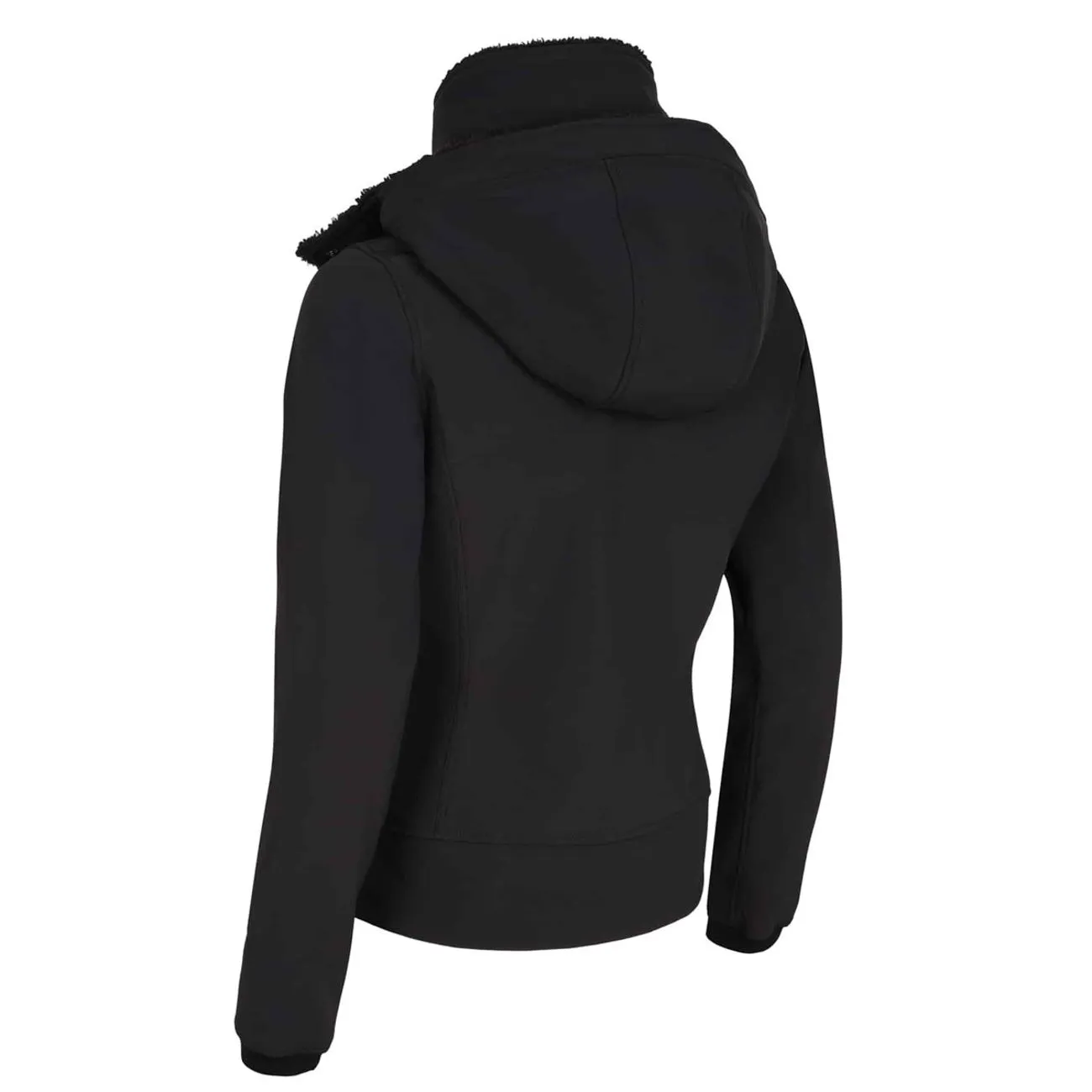 REVERSIBLE SHEARLING WOMEN&#x27;S SOFTSHELL BLACK