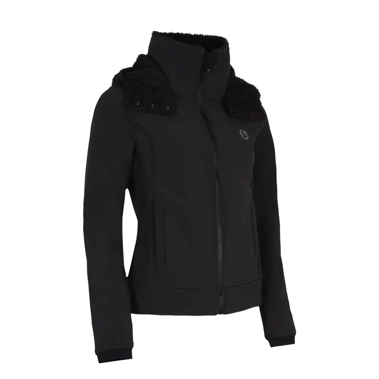 REVERSIBLE SHEARLING WOMEN&#x27;S SOFTSHELL BLACK