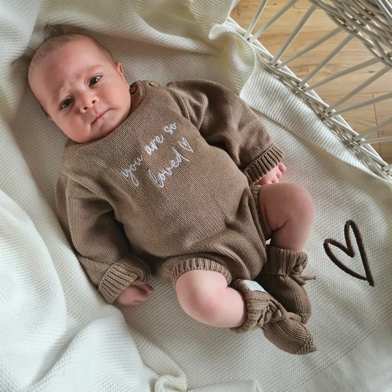 Romper & Booties Bundle - Taupe