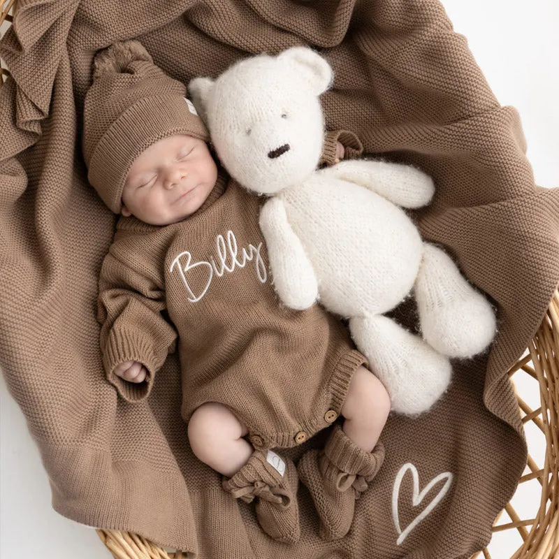Romper & Booties Bundle - Taupe