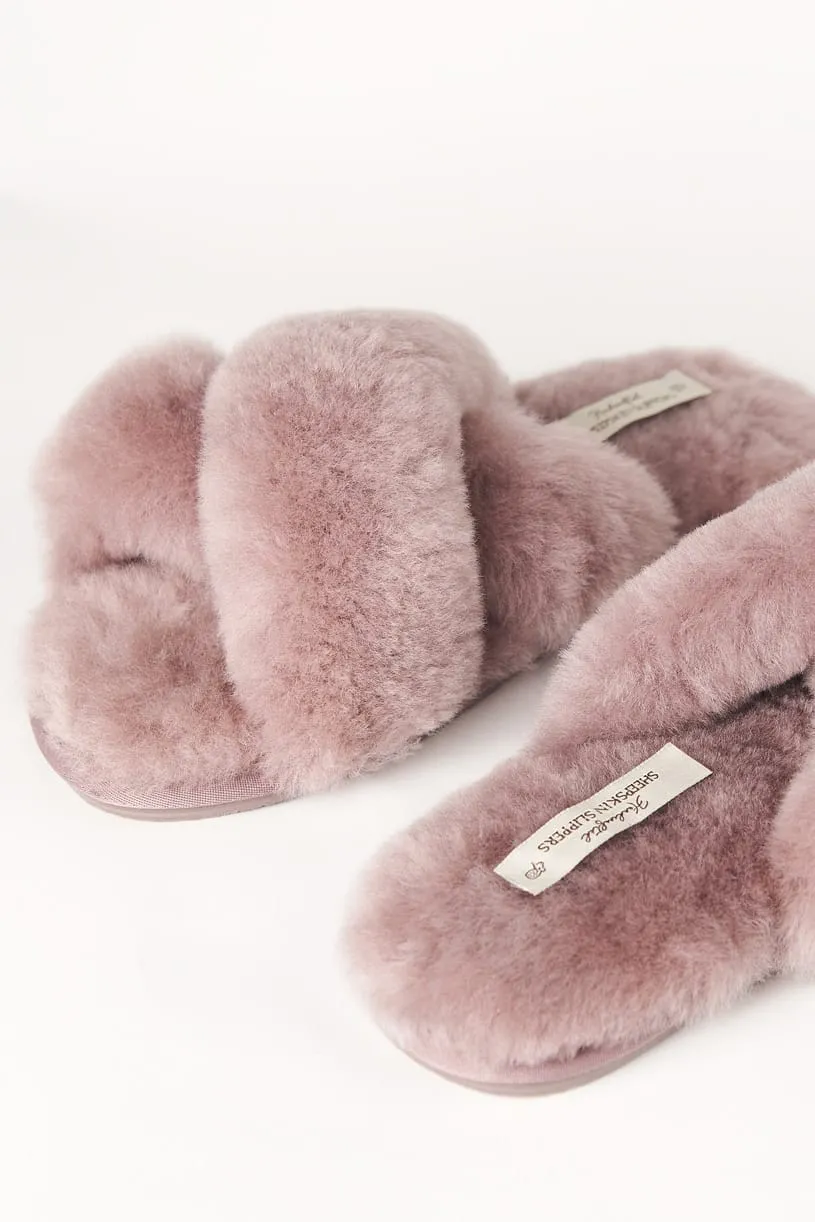 Shearling Pink Mink Slippers