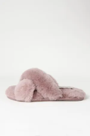 Shearling Pink Mink Slippers