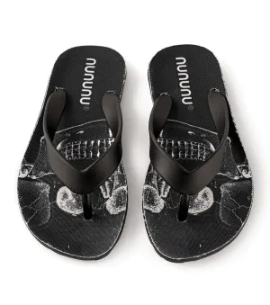 skull flip flops
