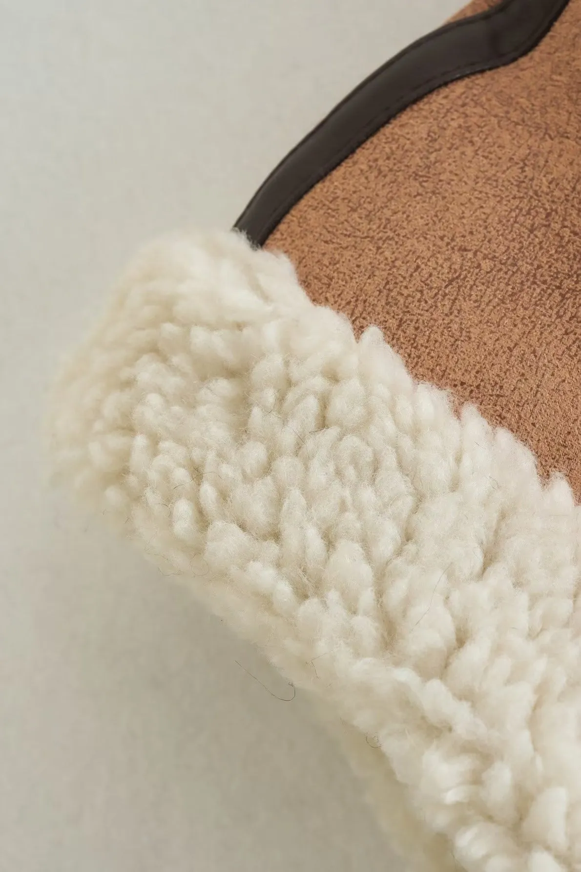 Sleeveless Sherpa-Lined Shearling Vest